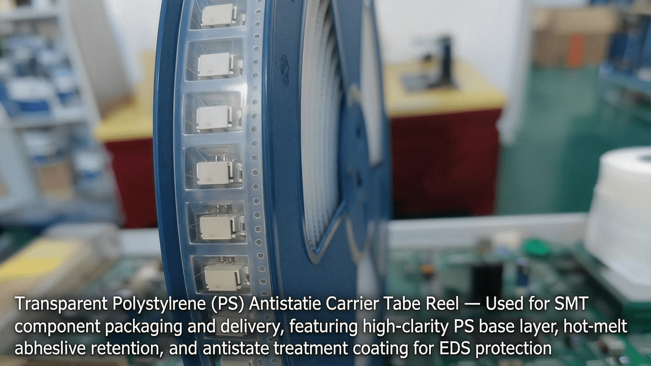 Transparent PS Antistatic Carrier Tape for SMT Packaging: Structure, Process Control, and Selection Guide